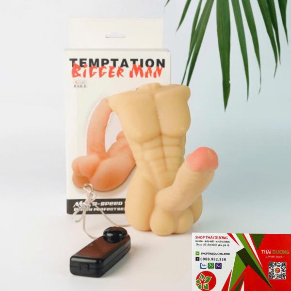 Dương Vật Giả Bán Thân Bigger Man  Rung Mạnh, Thiết Kế Như Thật, Kích Thích Cực Đã