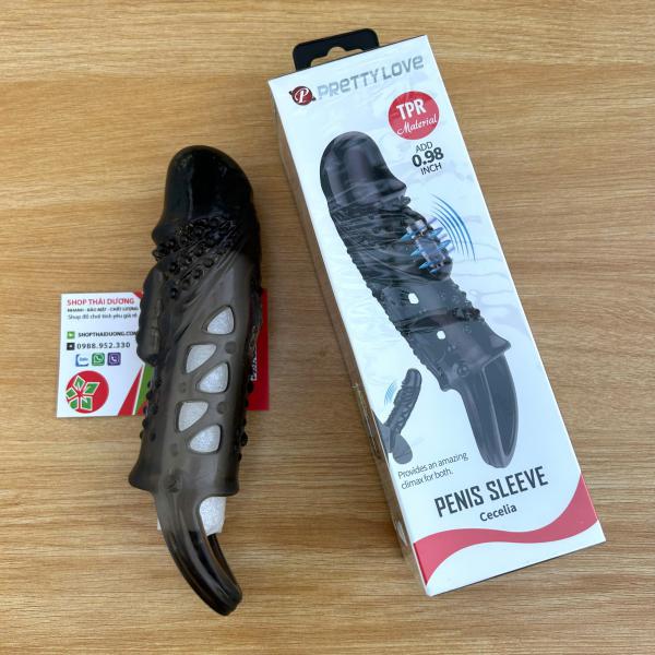 Bao Cao Su Đôn Dên Rung Pretty Love Cecelia  Tăng Kích Thước, Có Rung Kích Thích 