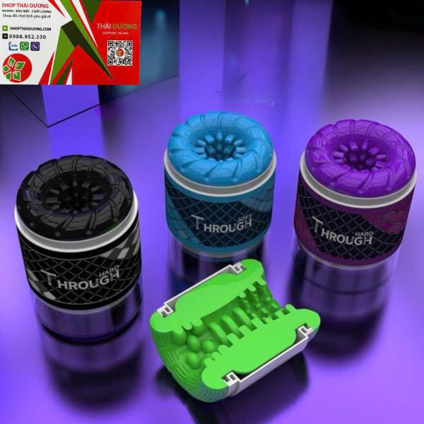 Cốc Tự Sướng Nam HARD THROUGH Hai Đầu  Đồ Chơi Người Lớn Mềm Mịn, Dễ Vệ Sinh 