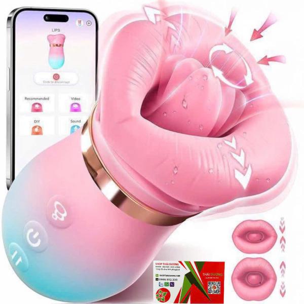 Lưỡi liếm âm đạo Sovokn rung liếm hút đa chế độ Điều khiển từ xa qua app 