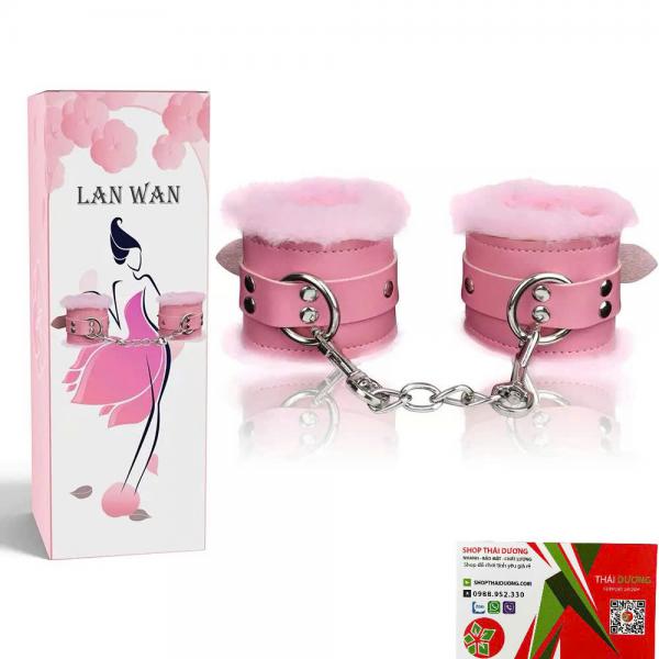 Bộ Còng Khóa Tay BDSM Da Premium Lót Lông Chống Trầy Xước