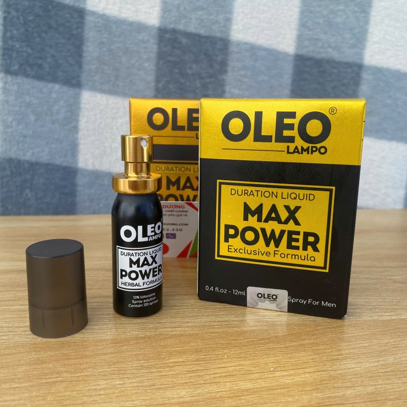 Chai Xịt Oleo Lampo Max Power 12ml  Kéo Dài Thời Gian, Tăng Phong Độ