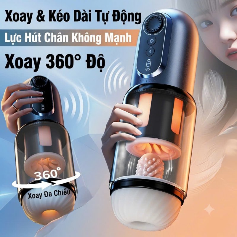 Máy Thủ Dâm Nam Gắn Tường Svakom Godwin 3in1 - Tự Động Xoay Thụt Hút Cao Cấp 