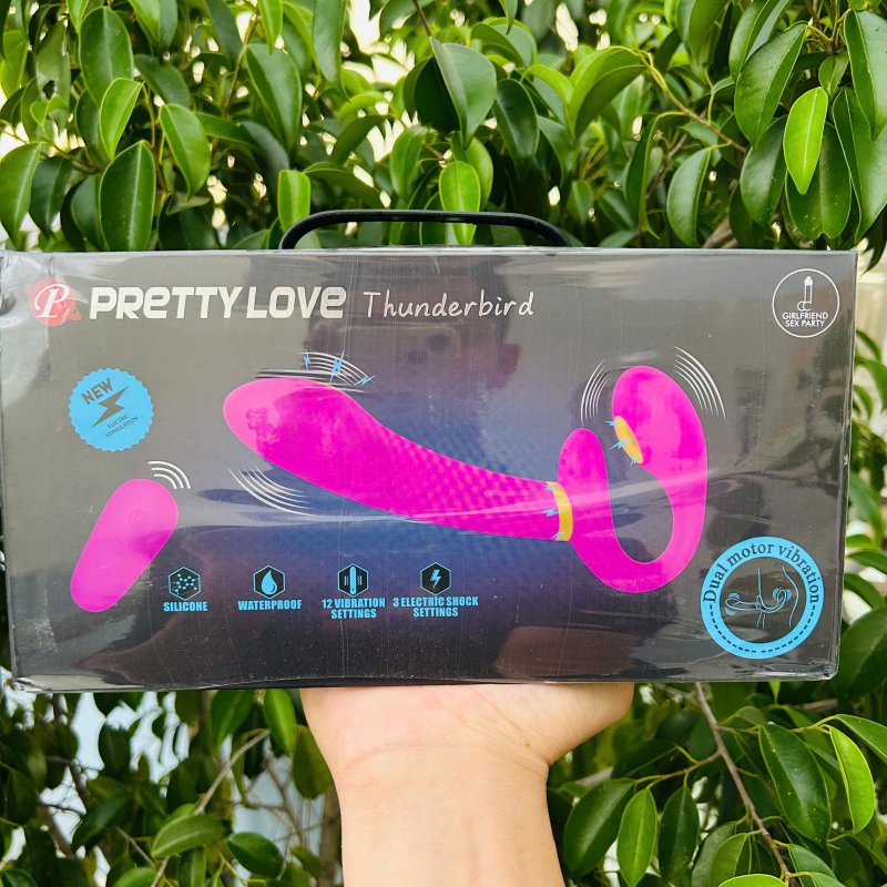 Dương Vật Giả 2 Đầu Pretty Love Thunderbird - Rung Siêu Mạnh & Xung Điện Tê Dại 