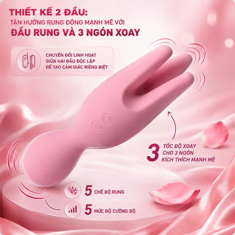 Máy Rung 2 Đầu Svakom Nymph Bạch Tuộc - Kích Thích Điểm G & Nhũ Hoa Cao Cấp 
